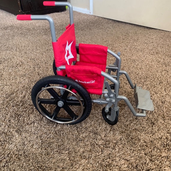 American Girl Doll Red Whellchair - Picture 9 of 11